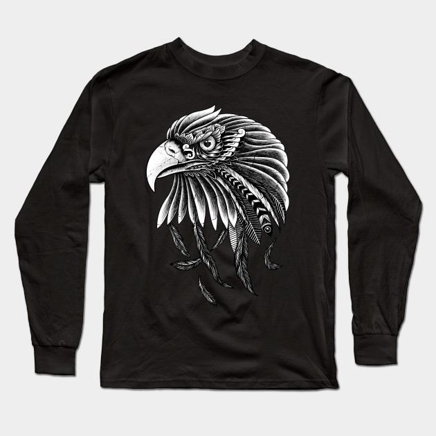 Eagle Ornate Long Sleeve T-Shirt by quilimo
